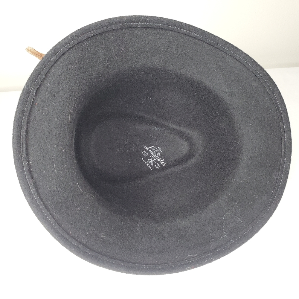 *) Lancaster Wool Hat With Array Of Feathers Vint… - image 6